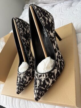 MICHAEL KORS Collection Black & White Animal-Print Pointed Toe 👠